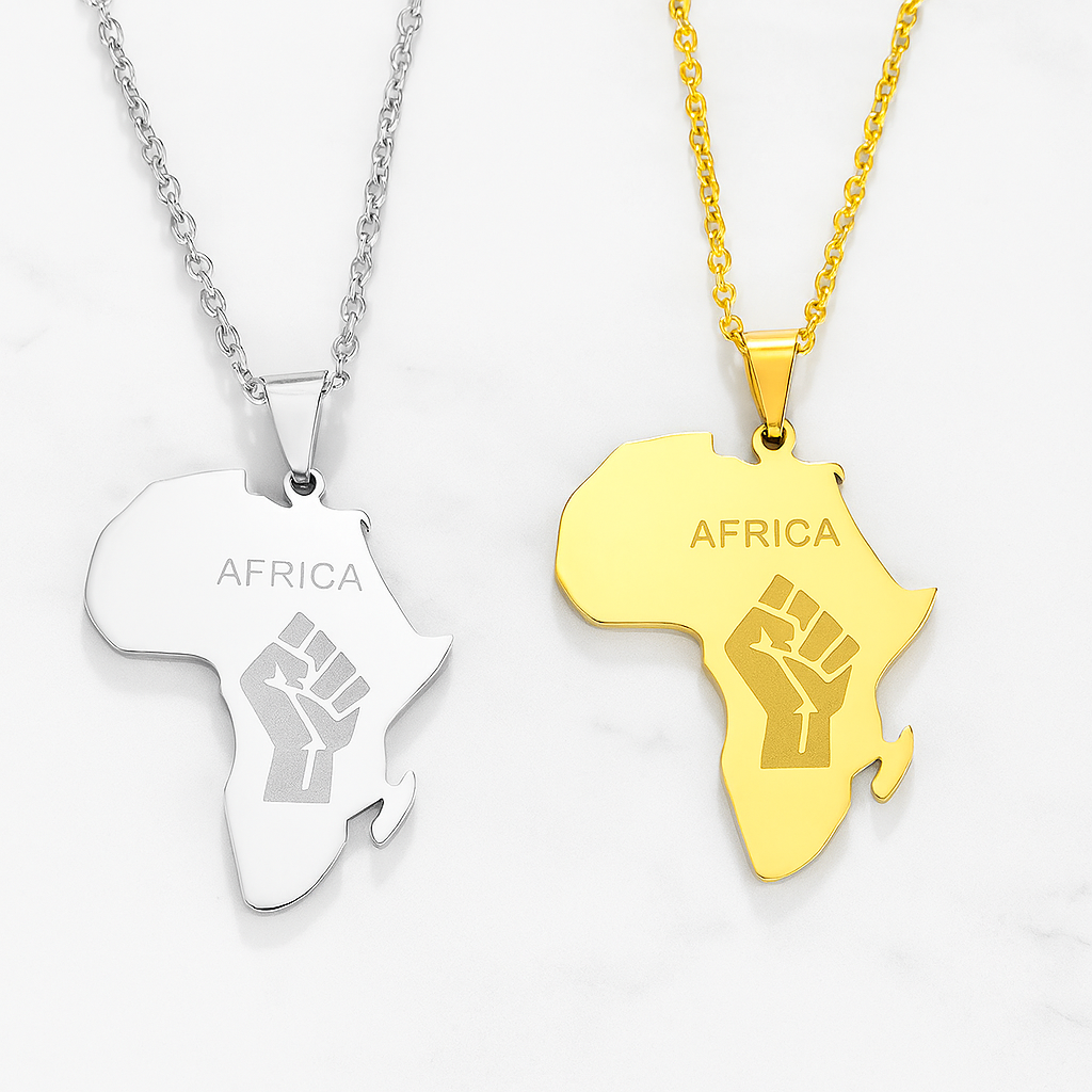 Collier carte Afrique engagée