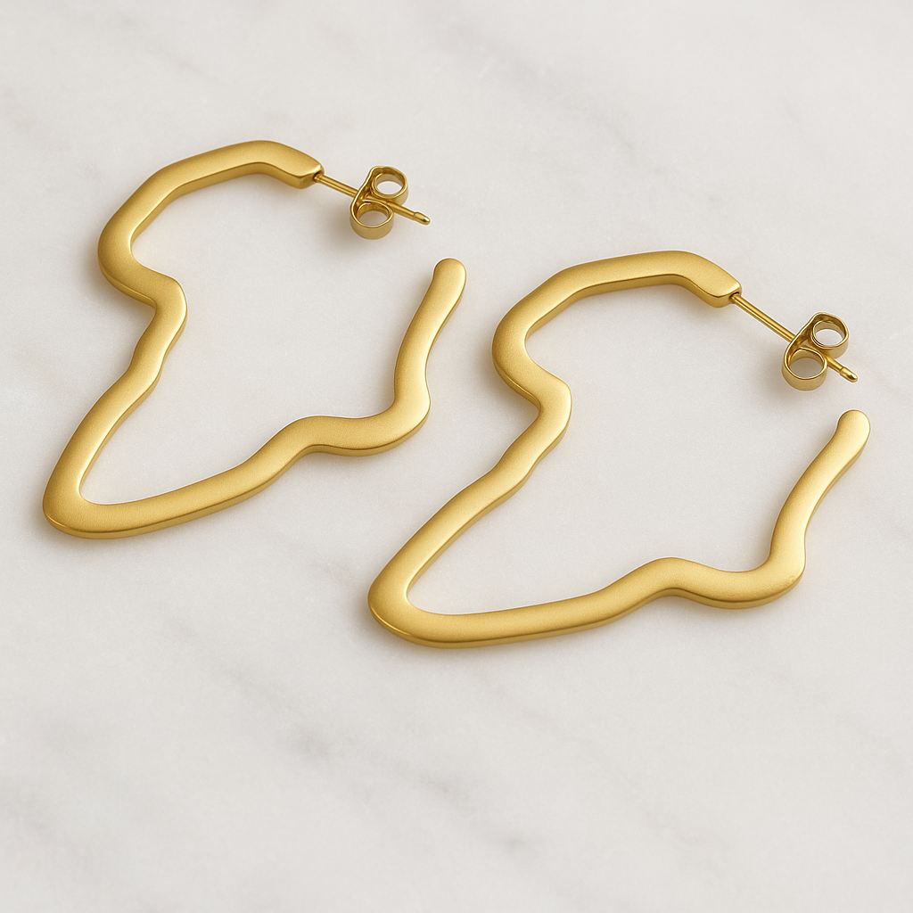 Boucle d'oreille carte Afrik