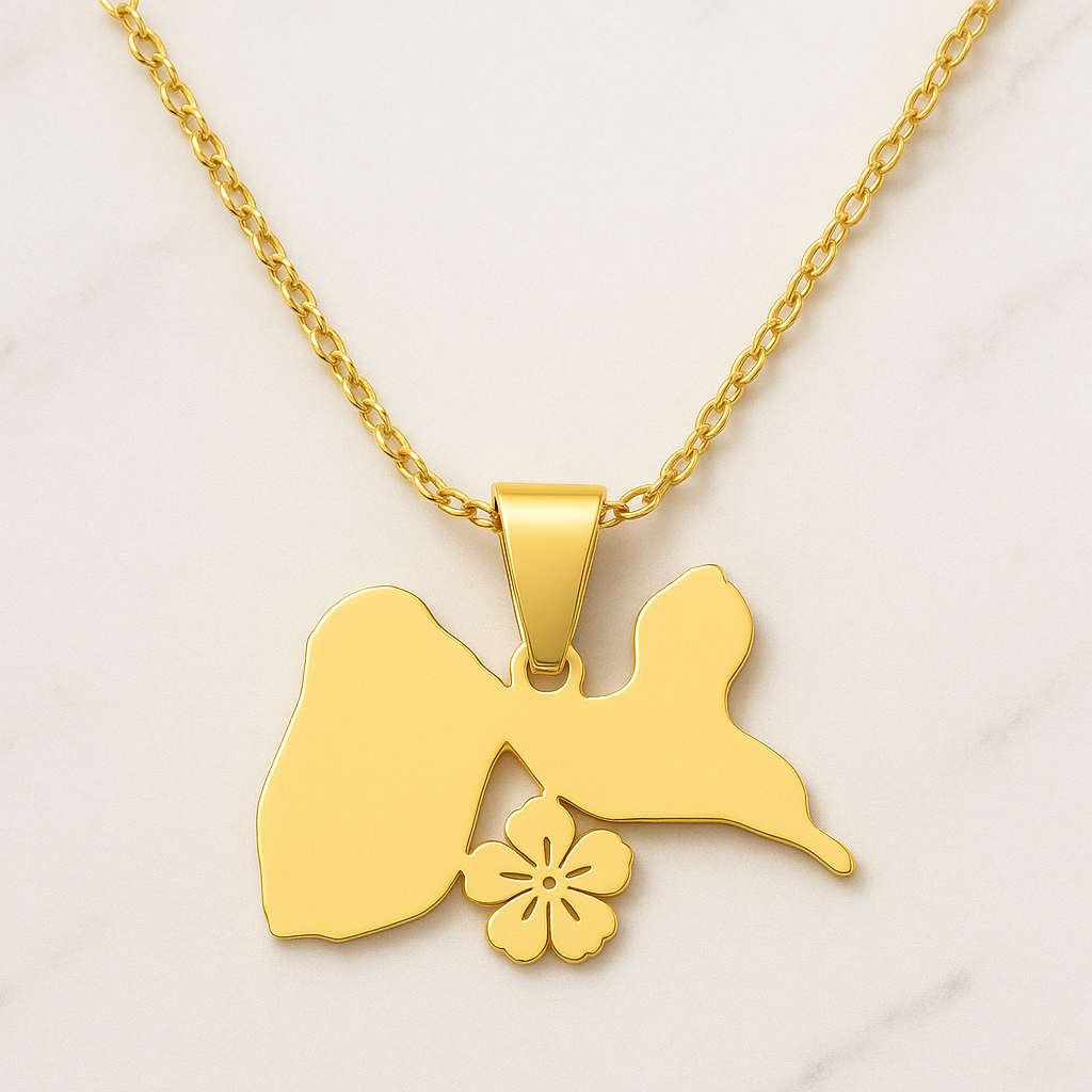 Collier et pendentif GWADA HIBISCUS