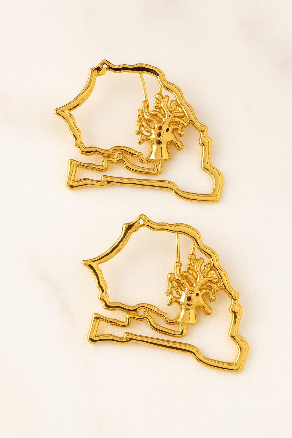 Boucle d'oreille BAOBAB DORE