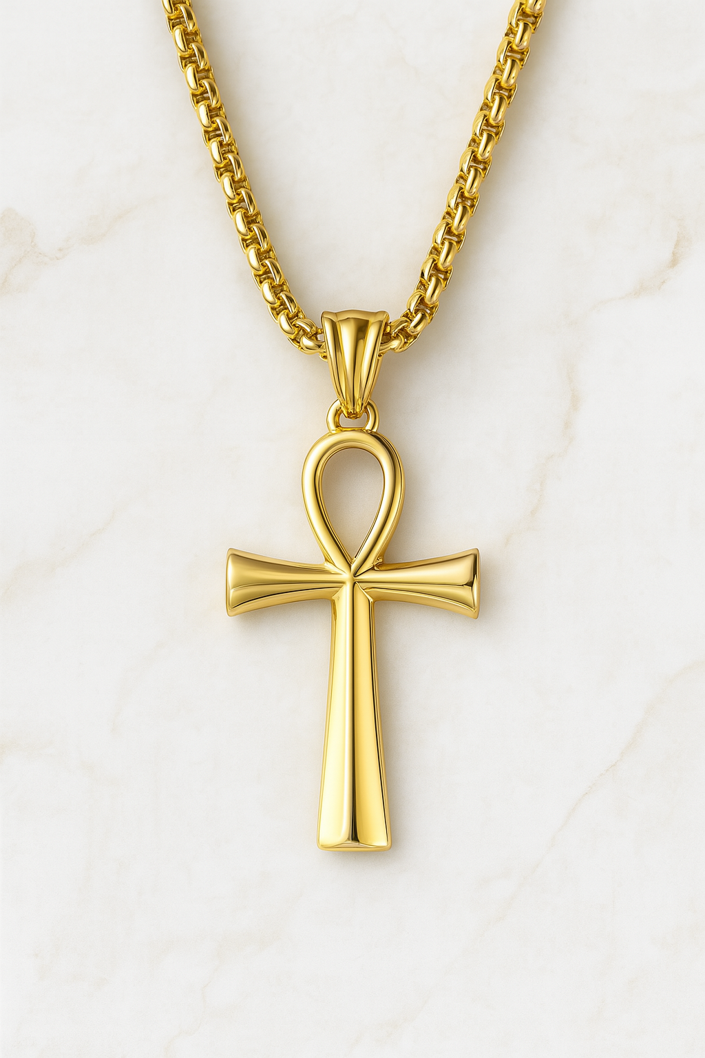 Collier grande croix de vie ankh
