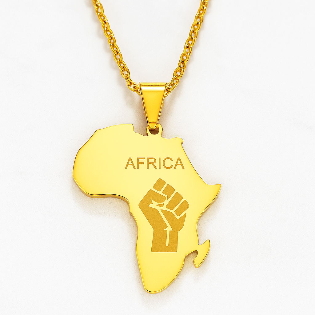 Collier carte Afrique engagée