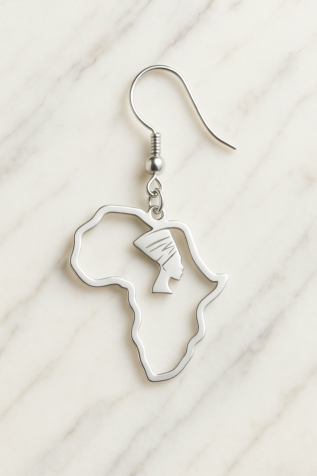 Boucle d'oreilles carte Afrique NEFERTITI