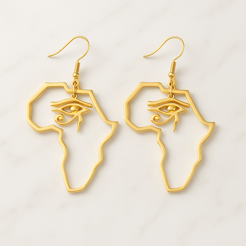 Boucle d'oreilles carte Afrique HORUS