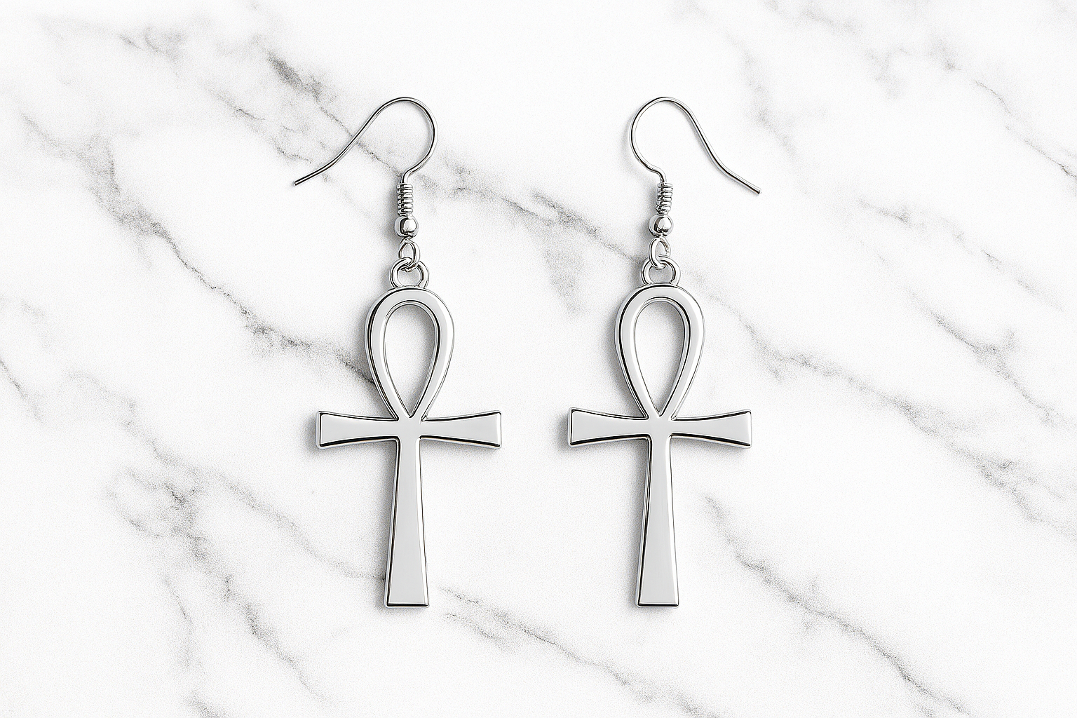 Boucle d'oreille croix de Ankh