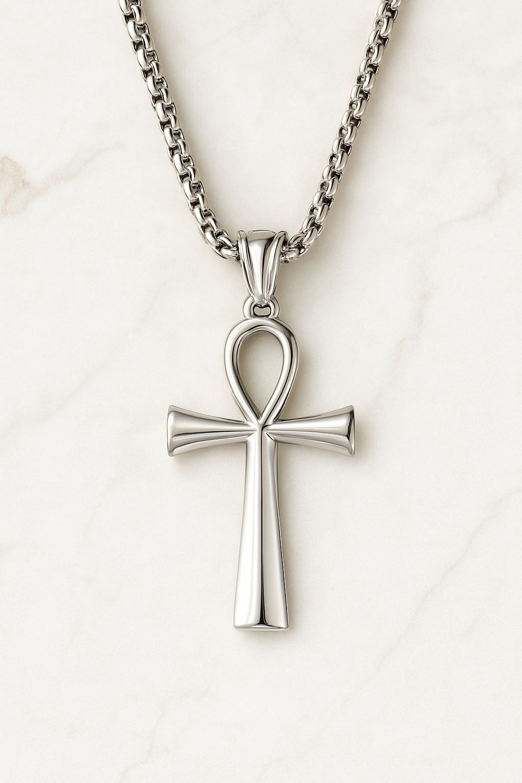 Collier grande croix de vie ankh