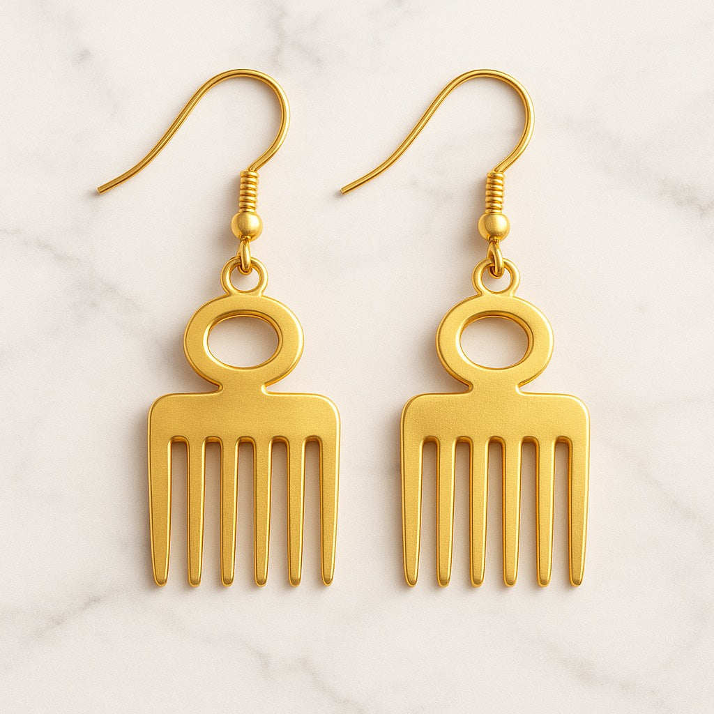 Boucle d'oreille symbole Adinkra DUAFE
