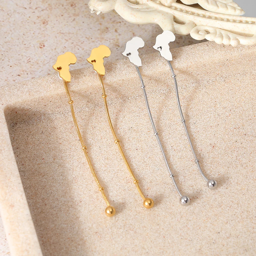 Boucles d'oreilles pendantes Afrique